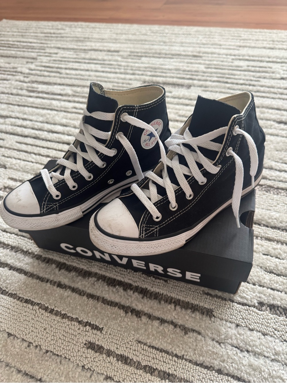 Converse Black & White High Top Sneakers